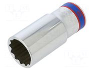 Socket; 12-angles,socket spanner; 25mm; 1/2"; long KING TONY