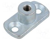 Threaded flange; W: 30mm; H: 24mm; L: 60mm; steel; zinc; Thread: M10 ELESA+GANTER