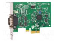 Analog output  card; PCI,PCI Express,RS422/RS485 x1,UART BRAINBOXES