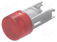 Actuator lens; 18; red; plastic; Ø7.5mm EAO