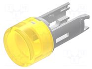 Actuator lens; 18; yellow; plastic; Ø7.5mm EAO