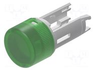 Actuator lens; 18; green; plastic; Ø7.5mm EAO