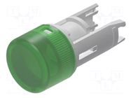 Actuator lens; 18; green; plastic; Ø7.5mm EAO
