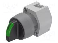 Switch: rotary; 22mm; Stabl.pos: 1; grey/black; BA9S,LED; IP65 EAO