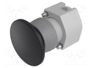 Switch: push-button; 22mm; Stabl.pos: 1; black; none; IP65; mushroom EAO