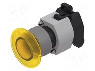 Switch: push-button; 22mm; Stabl.pos: 1; yellow; BA9S,LED; IP65 EAO