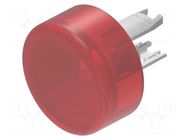 Actuator lens; 18; red; plastic; Ø13.8mm EAO