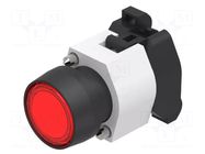 Switch: push-button; 22mm; Stabl.pos: 1; red; IP65; flat; OptoHiT EAO