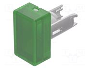Actuator lens; 18; green; plastic; 7.5x12.5mm EAO