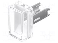 Actuator lens; 18; white; plastic; 7.5x12.5mm EAO