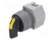 Switch: rotary; 22mm; Stabl.pos: 1; grey/black; BA9S,LED; IP65 EAO