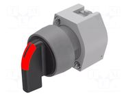 Switch: rotary; 22mm; Stabl.pos: 2; black; BA9S,LED; IP65; prominent EAO