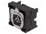 Mounting unit; 22mm; 45; front fixing; plastic EAO