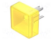 Actuator lens; 18; yellow; plastic; 13.8x13.8mm EAO