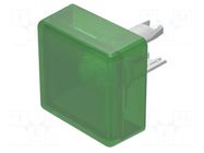 Actuator lens; 18; green; plastic; 13.8x13.8mm EAO