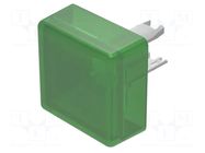 Actuator lens; 18; green; plastic; 13.8x13.8mm EAO