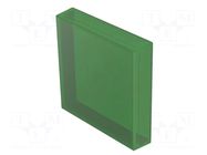 Actuator lens; OptoHiT; green; plastic; 24.4x24.4mm EAO