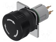 Switch: push-button; 16mm; Stabl.pos: 2; NC x2; black; none; IP65; 51 EAO