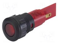 Indicator: LED; flat; red; 24VDC; Ø16.2mm; 17; connectors; ØLED: 10mm EAO
