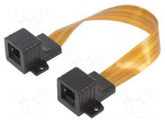 Extender RJ45; orange; 0.17m; RJ45 socket,both sides LANBERG