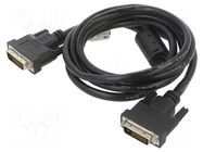 Cable; DVI-D (24+1) plug,both sides; 1.8m; black; dual link LANBERG