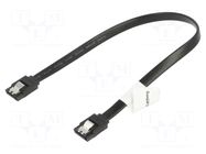 Cable: SATA; SATA plug,both sides; 0.3m; with metal latches LANBERG