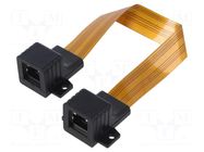 Extender RJ45; orange; 0.23m; RJ45 socket,both sides LANBERG