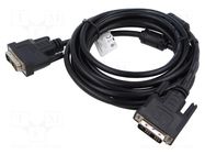 Cable; single link; DVI-D (18+1) plug,both sides; 3m; black LANBERG