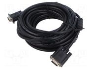 Cable; D-Sub 15pin HD plug,both sides; black; 10m; black LANBERG