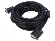Cable; D-Sub 15pin HD plug,both sides; black; 10m; black LANBERG