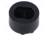 Spacer sleeve; LED; Øout: 5.1mm; ØLED: 3mm; L: 3.1mm; black; UL94V-0 BIVAR