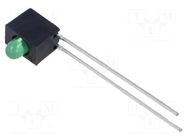 LED; in housing; 3mm; No.of diodes: 1; green; 2mA; Lens: diffused MARL