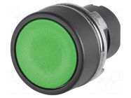 Switch: push-button; 22mm; Stabl.pos: 2; green; none; IP65; flat EAO
