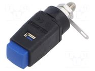 Laboratory clamp; blue; 70VDC; 33VAC; 16A; screw,spring clamp SCHÜTZINGER