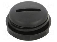 Stopper; Size: M16; black; EPDM; UL94V-2; -35÷85°C TECHNO