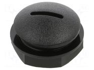 Stopper; Size: M20; black; EPDM; UL94V-2; -35÷85°C TECHNO