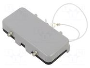 Protection cover; size 77.27; for double latch; IP66; C-TYPE ILME