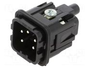 Connector: HDC; contact insert; male; CK; PIN: 4; 10A; 600V; 4+PE ILME
