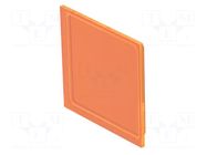 Actuator lens; 16mm; 92; orange; plastic; Face dim: 12x12mm EAO