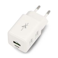 Power adapter USB A USB C - 5V-20V/1.5A-3A - white - eXtreme TC30CUGAN