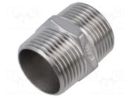 Nipple; threaded,straight; max.10bar; 42mm PNEUMAT