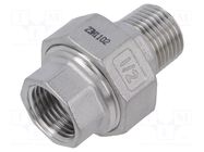 Threaded fitting; pipe union; max.10bar; 48.5mm PNEUMAT
