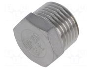Screw plug; max.10bar; acid resistant steel AISI 316; 19.5mm PNEUMAT