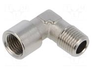 Accessories: threaded fitting; nickel plated brass; max.10bar PNEUMAT