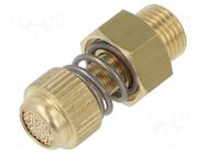 Sound suppression silencer; Thread: G 1/8" external; brass; 28mm PNEUMAT