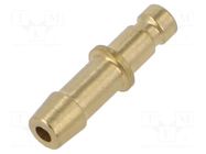 Connector; connector pipe; 0÷35bar; brass; Seal: NBR caoutchouc PNEUMAT