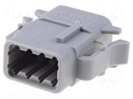 Connector: wire-wire; plug; female; ATM; PIN: 8; IP67; for cable AMPHENOL
