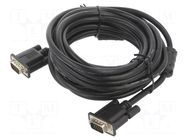 Cable; D-Sub 15pin HD plug,both sides; black; 5m; black LANBERG