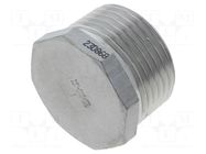 Screw plug; max.10bar; acid resistant steel AISI 316; 24mm PNEUMAT