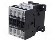 Contactor: 4-pole; NC + NO x3; 24VAC; 10A; for DIN rail mounting FINDER